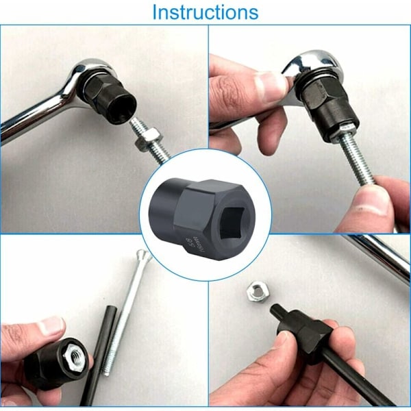13 stk. Twist Socket Sett, 9,5 mm Skadet Boltuttrekker, Håndtak Mutteruttrekker Socket Sett for Fjerning av Låsehjulsmuttere