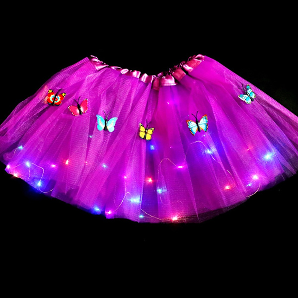 Bubbelkjol LED-kjol BLÅ blå blue