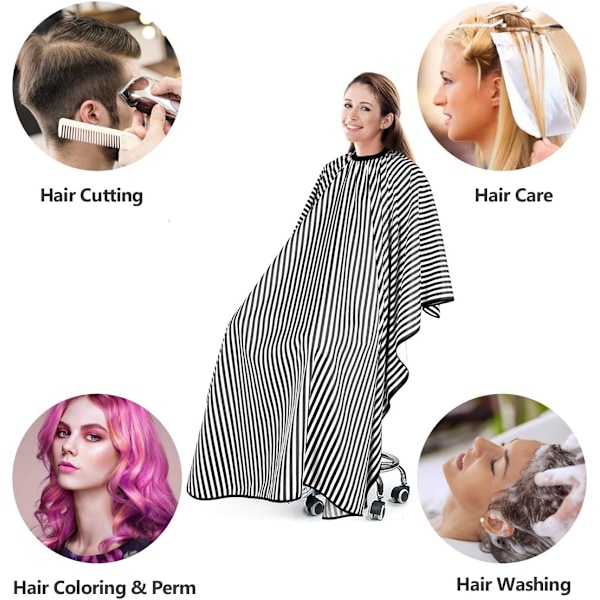 Frisørkåpe Barber Cape, Klippekapper, Full Lengde Vanntett Frisør Frisør Cape for Hårstyling, Klipp og Farger C