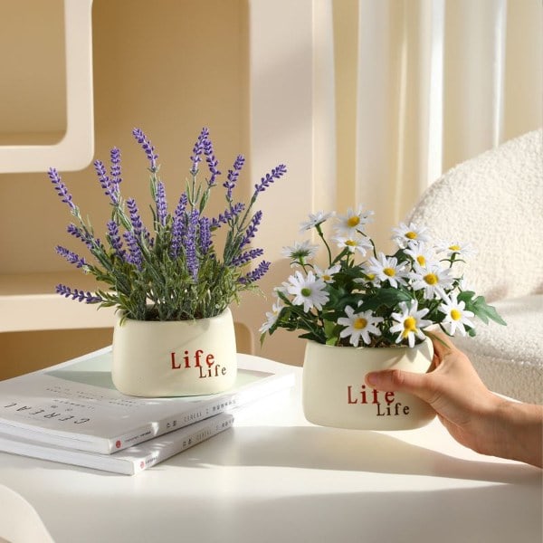 IC Konstgjorda blommor, fejkblommor, gröna växter, krukväxter