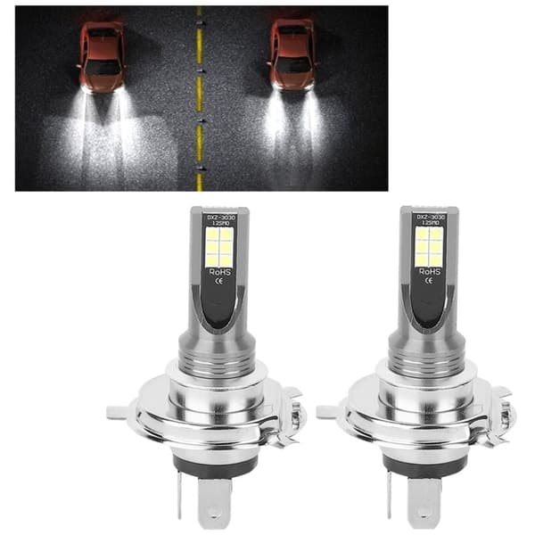 2st 3030‑12LED 24W LED Dimljus Fram för Bil Motorcykel H4 Hållare