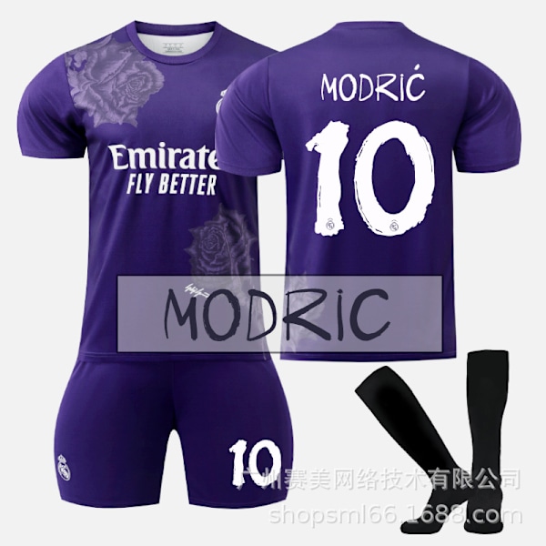 Real Madrid Y3 violetti yhteistyömallisto 5 Bellingham 7C Row Vinicius No. 10 jalkapalloasu Purple 10 Mod Socks 20#