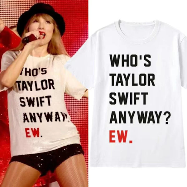 Kesän muodikkaat kirjainpainatut T-paidat faneille lahjavaatteet Naisten T-paita Taylor T-paita Vintage Naisten Swift lyhythihainen T-paita L3036-2 L3036-2 XXL