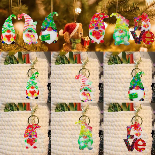 Holografiska molds Christmas Gnome Molds Molds för DIY Craft Nyckelring Berlocker Smyckeshänge null - 4