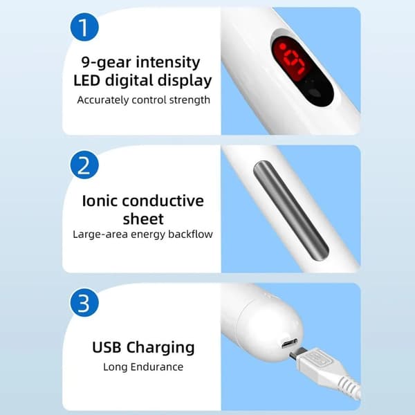 Elektronisk Akupunktur Pen Massager GENOPLADELIG GENOPLADELIG