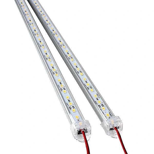 2 stk DC 12V 50cm Aluminium Stiv LED-strip Bar Lys (Hvid)