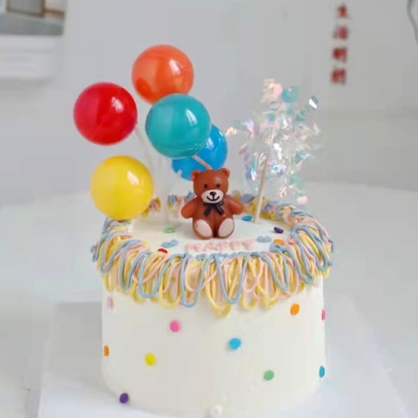 IC Cupcake -kyltti Björnljus Syntymäpäivä Häät Babyshower Kakku Cand 5kpl