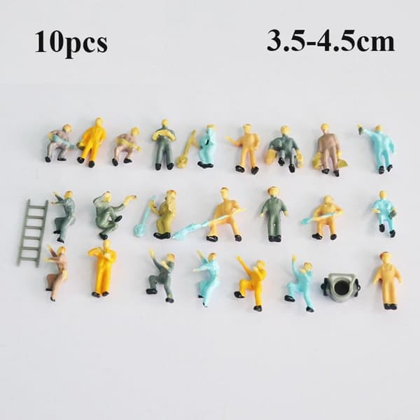 10/25 stk. Bygningsarbeidere Modell Bygge Folk Figurer 2 2 2 2
