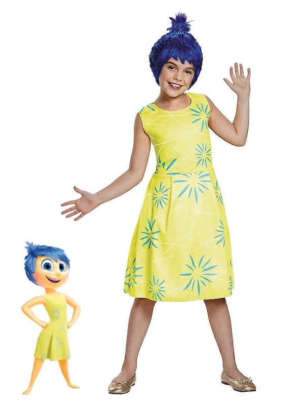 Inside Out 2 Cosplay -asu Naamiaiset Jumpsuit Body Joy Joy 170