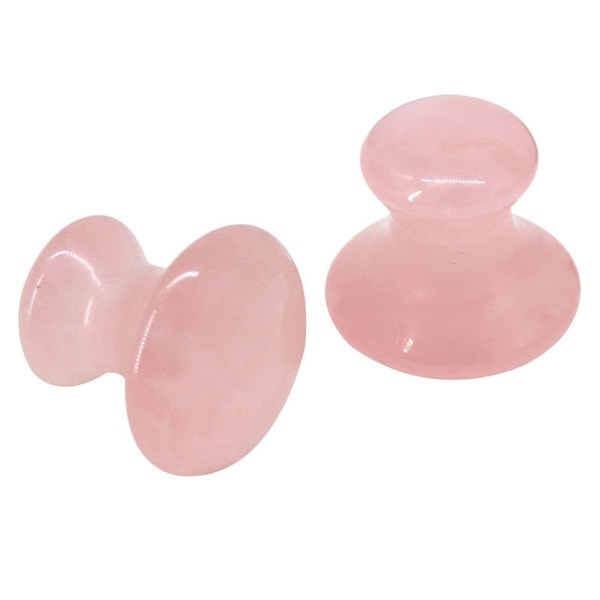 IC 1 stk Naturlig Rose Quartz Svamp Ansiktsbehandling Fot Akupunktur