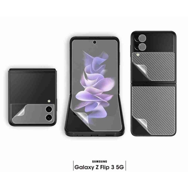 IC Samsung Galaxy Z Flip 3 - Myk Beskyttelsesfilm Fire Deler