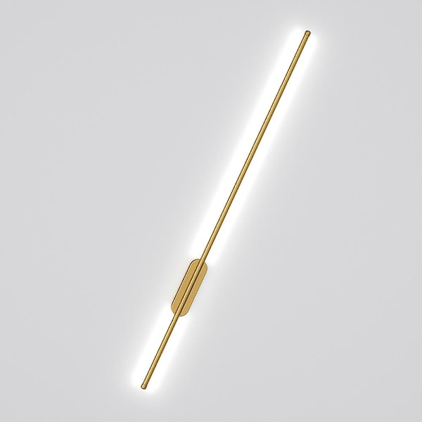 Minimalistisk gull lineær LED vegglampe, hvitt lys 100 cm