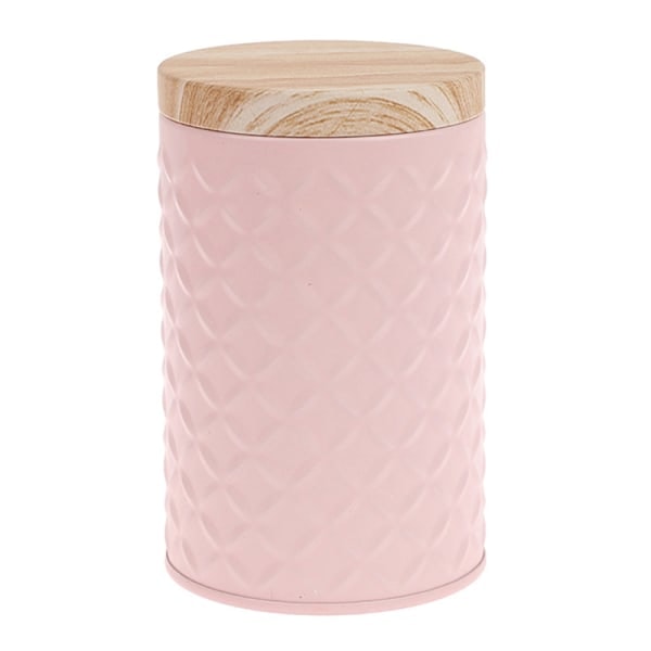 IC High-End Trækorn Pladeboks 7,5x11,6cm Solid Metal Opbevaringsboks Rosa