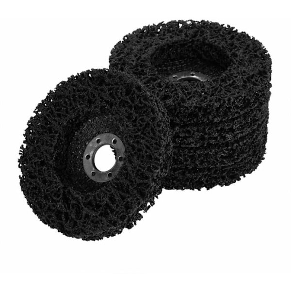 5 stk. Afrensningsskive Poly Afrensningsskive Rustrens Kvalitets Slibemaskine Vinkelskiver Sort 100 mm 60