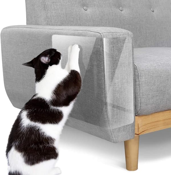 Kattmöbler Repskydd, 10-pack Transparenta PVC Anti-repark Med 60 Möbelnålar För Tygbäddsoffor