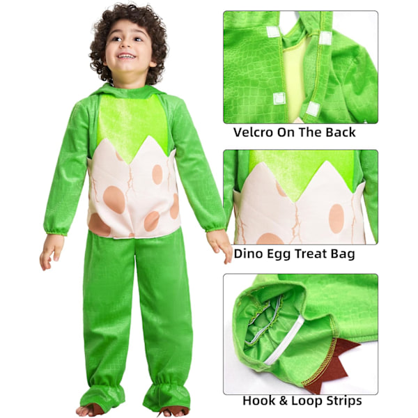 U kläckta dinosaurie kläder halloween fest dinosaurie ägg lyx jumpsuit för pojkar flickor