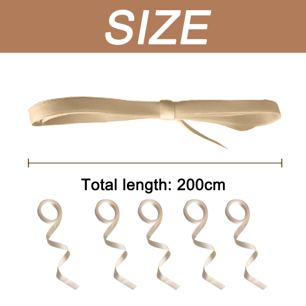 IC 27 kpl Kiinteä nauhasetti Punotut nauhat Hiusnauhat lahjaksi Beige