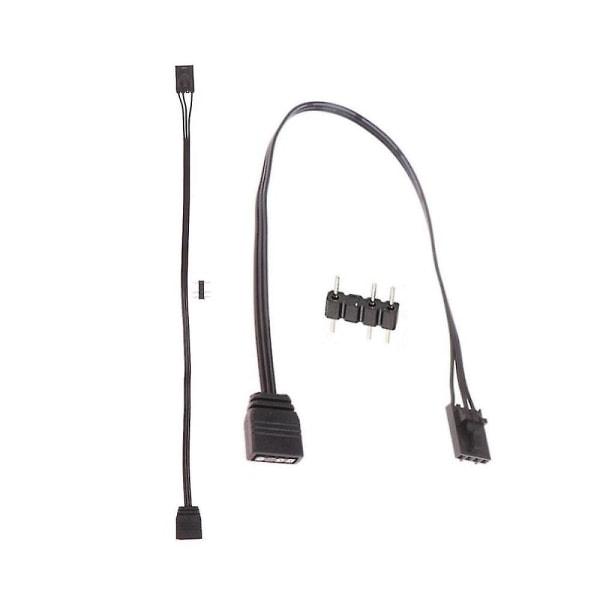 2st för 4-pin Rgb till standard Argb 3-pin 5v adapterkontakt Rgb-kabel 25cm