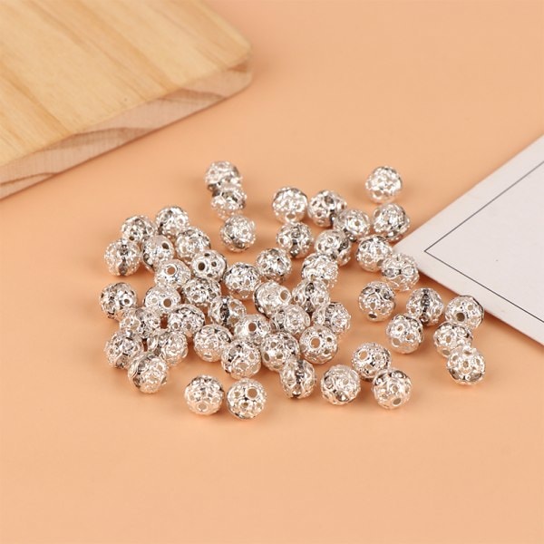 IC 50 stk 6mm Rhinestone Rone Krystal Løse Spacer Perler Til Smykker K-8mm