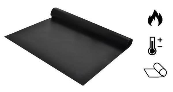 9-pak Grillmåtte, Ovnmåtte, Bagemåtte - Non-Stick - 40x33 Sort Black 9-Pack