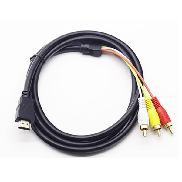 Video Audio AV Kabel HDMI Han til 3 RCA Adapter