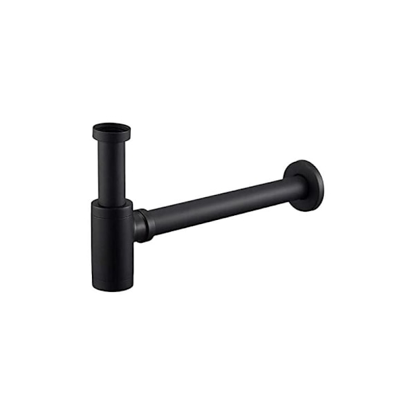 Universal Svart Vannlås Rør Vannlås Rustfritt Stål Sifon 1 1/4 x 32mm Baderomsvannlås Metallrør Vannlås Justerbar Vannlås Anti Lukt