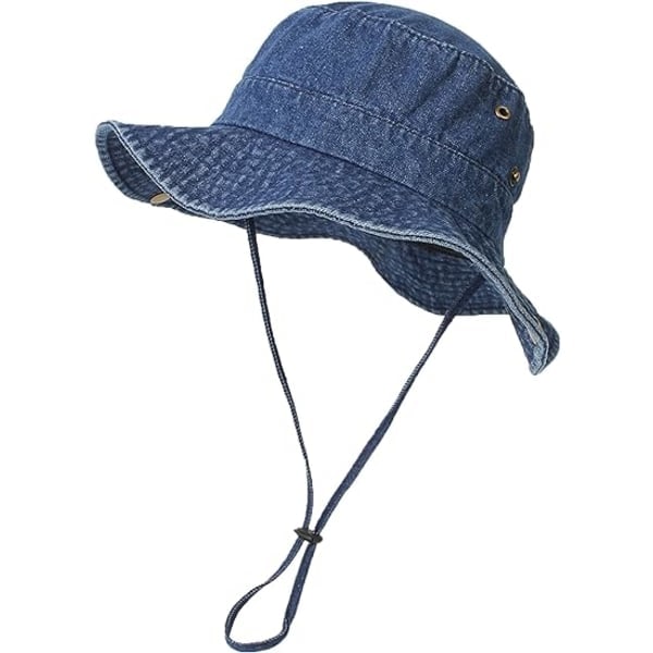 IC Dam Klassisk Sol Sommar Strandhatt 100 % bomull stentvättad Utomhushatt Jaktmössa Justerbar cowboyhatt för kvinnor