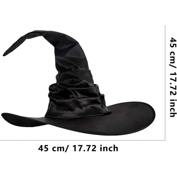IC 4-pakning Halloween-heks hatt Stor lue for Halloween-festdekor Cosplay-kostymetilbehør