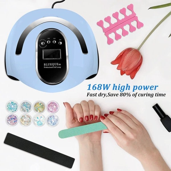IC 168W UV/LED-lampe med timerfunksjon
