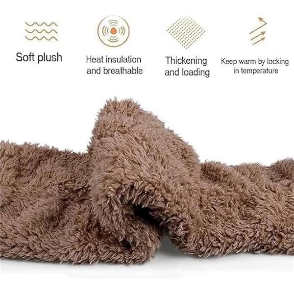 Teddy Legs Strumpor, Mysiga Strumpor, Över Knä Hög Fuzzy Plush Tofflor Strumpor, Varma Över Knä Skor, Fuzzy Ben, Långa Fuzzy Strumpor brown