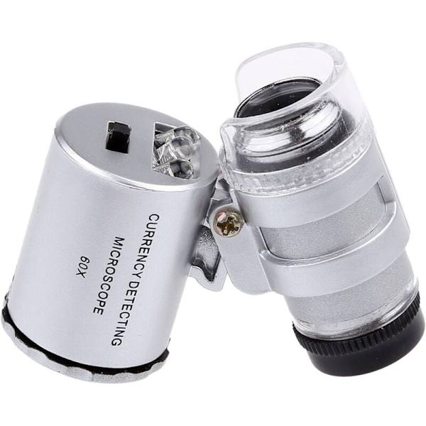 60X Mini LED UV-illuminert Juvelerlupe