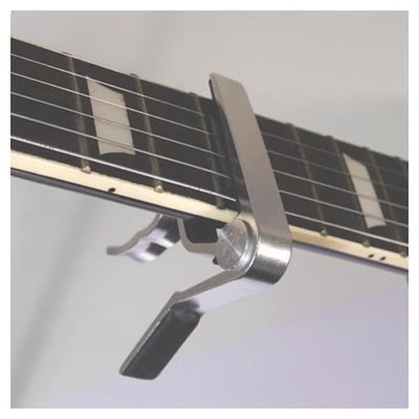 Metallgitar-capo med håndtak - Sølv