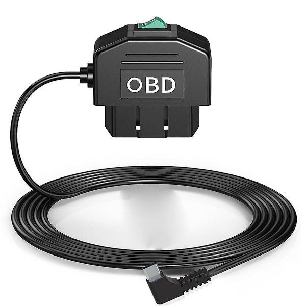 Dash Cam OBD Hardwire Kit,Dash Camera USB Type C Hardwire Kit med OBD Power Cable för Dashcam 12-24V till 5V/3A