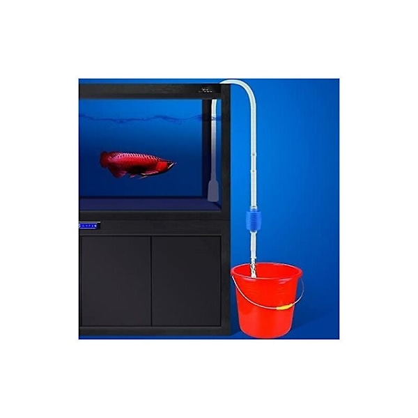 Rent Akvarium Hævert Tank Rengøringstilbehør Håndpumpe Slange Suger Vand 160cm