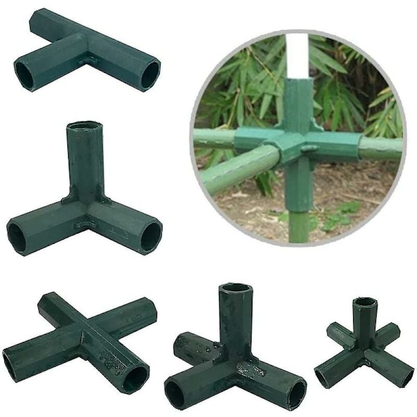 4-pack 4-vägs trädgårdsramhörnanslutning Röranslutning Hörnvinkel för växthusmöbelram 16 mm innerdiameter (platt 4-vägs)