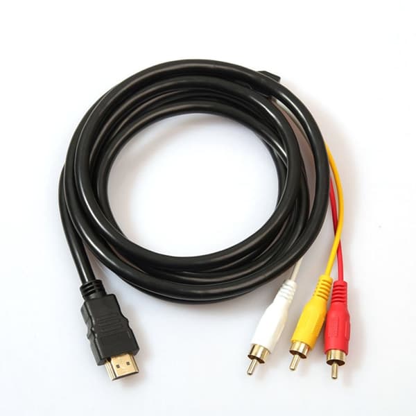 Video Audio AV Kabel HDMI Han til 3 RCA Adapter