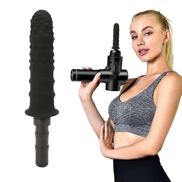 Silikoninen Fascia-hierontapää Vedenpitävä Fascia-hierontapää Kiiltävä Pintapää 16mm Musta Ys002