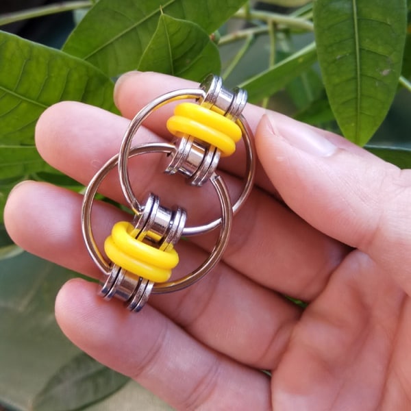 2kpl Pyöräketjun Fidget-lelu, Svart musta
