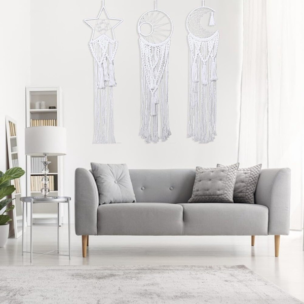 Suuri makramee-unelmakaappari - Boho-seinävaatekoriste
