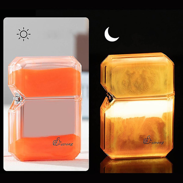 Kul fluorescerende farge kvikksand vindtett lighter, overraskelsesgave 5ml