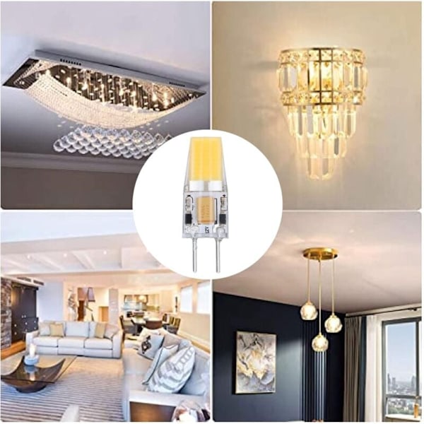 LED-lampa 500LM GY6.35 Varmvit Silikonlampa Sockel Taklampa 360° Strålvinkel Lampa 5W 12V