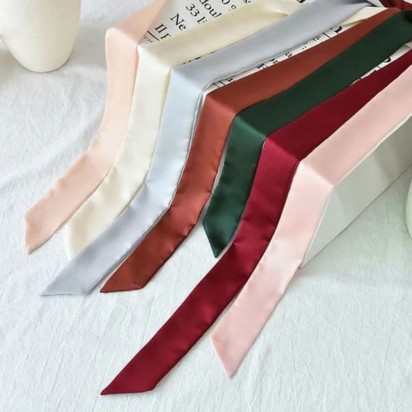 Smal Langt Tørklæde Taske Bånd LYSEBLÅ Lyseblå Light Blue