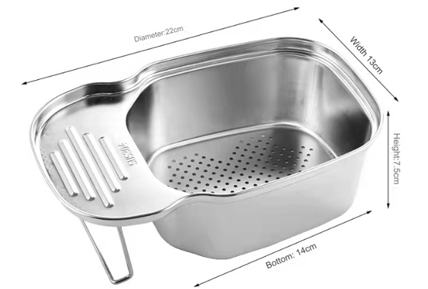 Multifunktionel rustfrit stål vask sil