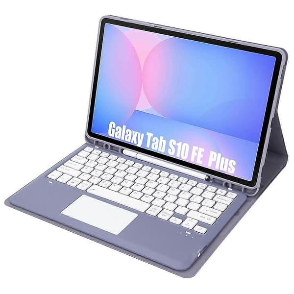 Bluetooth-tangentbord kompatibelt med Galaxy Tab S10 FE+ Purple