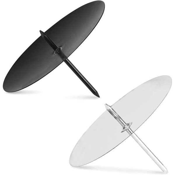 8 st adventljusstake metall, 6 cm ljusstake svart ljusplatta, ljusplugg för jul Svart 6 cm