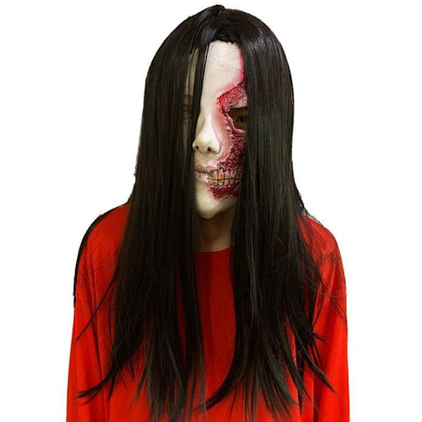 Spökhusmanuskript dödar NPC män och kvinnor mask huvudbonad Halloween rumsflykt spökhus skräckkostym MJ51 F