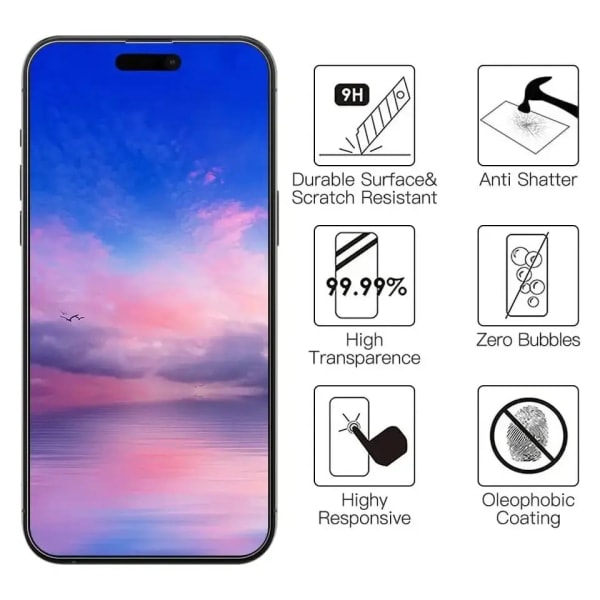 4 stk hærdet glas til iPhone 11 Pro skærmbeskytter glasfilm