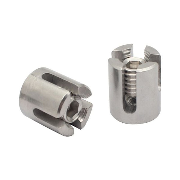 Pakke med 5 kabelklemmer i rustfritt stål (A4) - For 2 mm kabel - M8 (for 2 mm kabel)