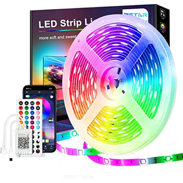 LED strip 15 m, PSTAR Bluetooth LED strip RGB 24