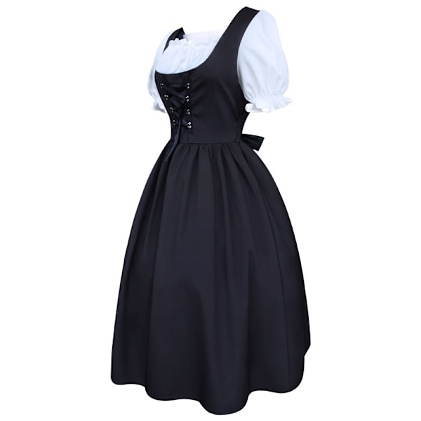 Naisten vetoketjullinen korkeavyötäröinen slim bow MJ51 kontrastivärinen suorituskykyinen puku iso heilurihame skirt XXL
